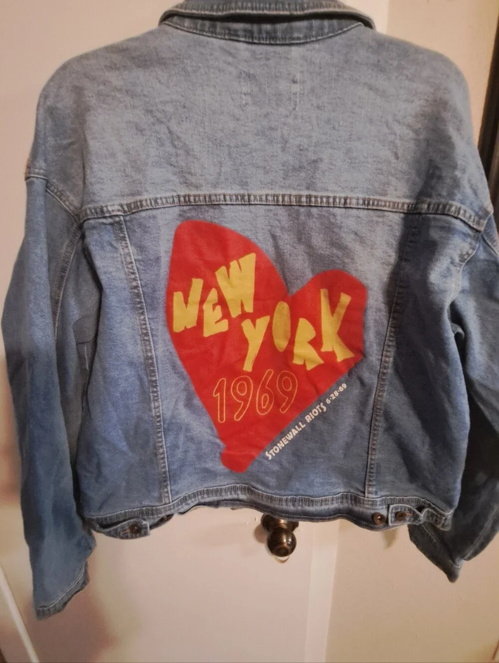 NWT XL Target Pride Artist Series  New York 1969 Stonewall Riots Denim Jacket
